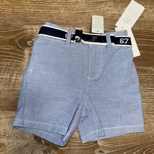 Ralph Lauren Light Blue Kids Shorts with Navy Accents